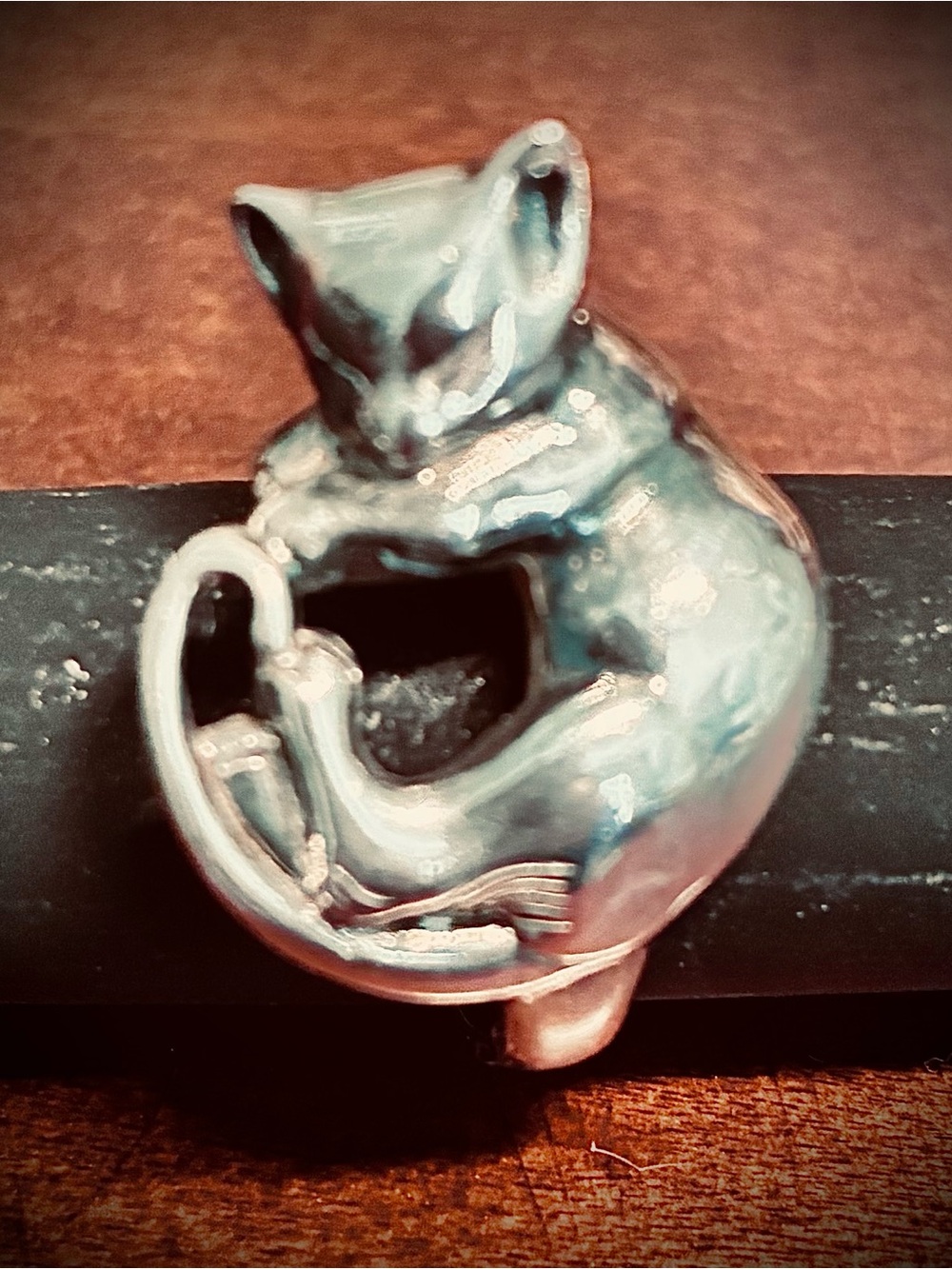 Sterling Silver Cat Ring - Silver